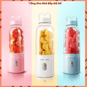 MÁY XAY SINH TỐ MINI DELIYA 500ML, Máy Xay Cầm Tay, Cốc Xay Sinh Tố, Máy Xay Sạc USB, Xay Hoa Quả, Xay Rau Củ, Lưỡi Dao