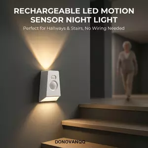 Đèn cảm ứng cơ thể DONOVANQQ, đèn ngủ LED cảm biến chuyển động tự động tắt, mini bật/tắt cho phòng ngủ