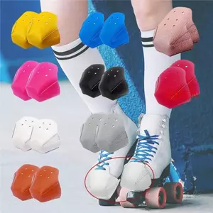 DARON Giày Trượt Băng, Mũ Trượt Băng Chống Ma Sát Có Thể Thay Thế, Bảo Vệ Da 4 Lỗ Di Động Có Thể Điều Chỉnh Trượt Băng Bao Bảo Vệ Nam Nữ