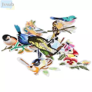 JVSUB 13 Chiếc Quần Áo Động Vật Miếng Dán Thêu Sắt, Kích Thước Khác Nhau Hình Chim Các Loại Miếng Dán Chim Khác Nhau, Không Dễ phai Polyester May Trên / Sắt Trên Miếng Dán Nữ