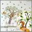Động Vật Dễ Thương Trẻ Em Giấy Dán Tường Decal 4 Hoạt Hình Rừng Động Vật Cây Dán Tường Cho Trẻ Em Phòng Mầm Non Trang Trí Tường