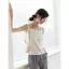 Áo yếm bên ngoài Phiên bản Hàn Quốc mùa hè Áo sơ mi đáy cổ vuông dáng rộng vừa vặn dành cho người lớn