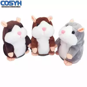 <cosyh>Talking Pet Hamster Plush Toy with Voice Differentiation and Interactive Motions