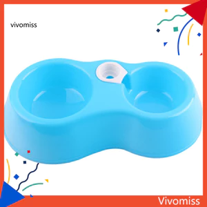 Đài phun nước uống cho chó mèo Bát đôi cho thú cưng Bình nước có thể cắm kép