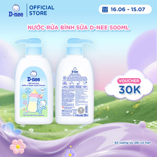 Nước rửa bình sữa D-nee, chiết xuất dưa leo, an toàn lành tính, khử khuẩn hiệu quả 500ml