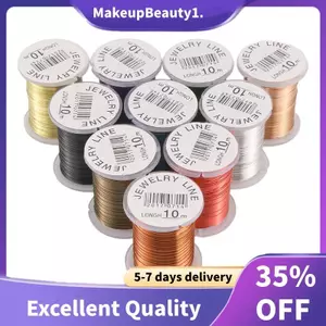 10 Cuộn Dây Đồng Đính Hạt Dây Cho DIY Trang Sức Làm Màu Hỗn Hợp --- 0.3mm