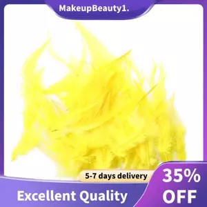 Bộ 50 Lông Gà Trống Nhuộm Trang Trí 10 - 15 cm - Vàng