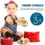 chũm chọe tay Mini bằng đồng thau 7cm / 2.75 Inch chũm chọe ngón tay 1 đôi trống luyện tập cầm tay cho nhạc cụ Orff