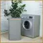 1 Giỏ đựng đồ giặt 110L có tay cầm và nắp có túi bên trong có thể tháo rời cho đồ chơi quần áo màu xám