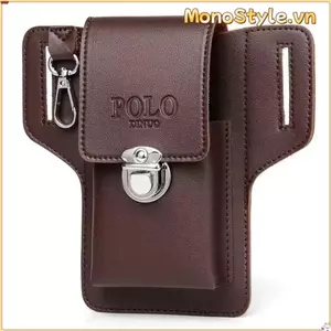 Túi thắt lưng MONOSTYLE, Túi đeo thắt lưng điện thoại PU di động, Túi da cổ điển Túi đựng điện thoại du lịch màu trơn Túi thể thao ngoài trời