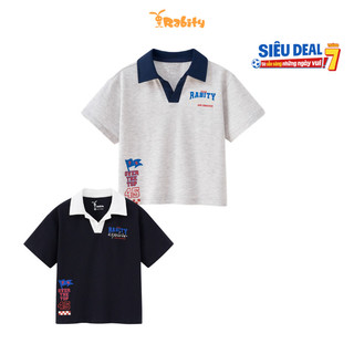 Áo cổ bẻ ngắn tay thun bé trai Rabity 901.019