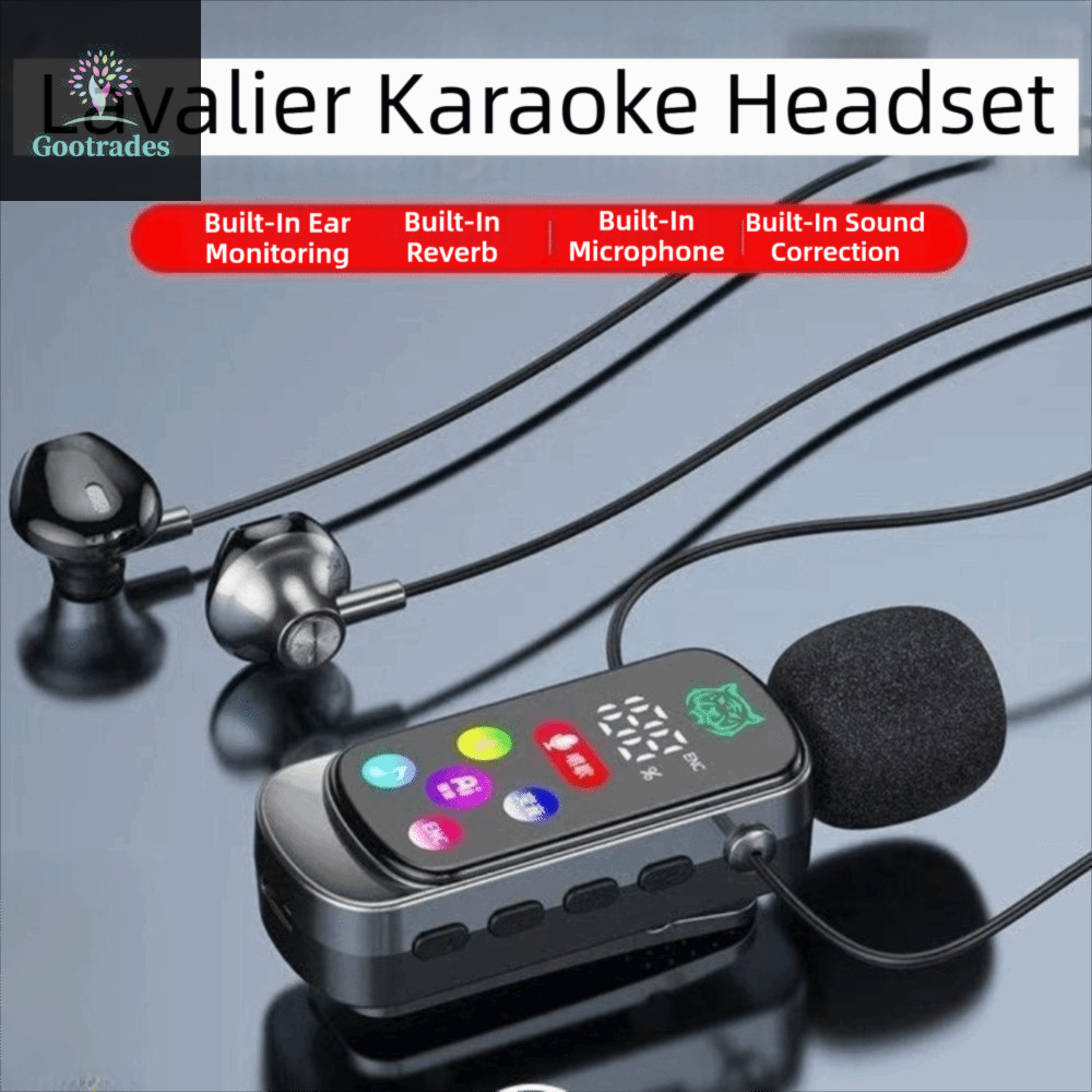 Tai nghe không dây GOOTRADES, Hiệu ứng chỉnh âm thanh Echo Tai nghe Karaoke, Hỗ trợ đa định dạng thoải mái Tai nghe kẹp âm thanh vòm