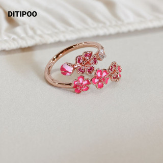 Women's Gold-Plated Ring, adjustable by DITIPOO  mall