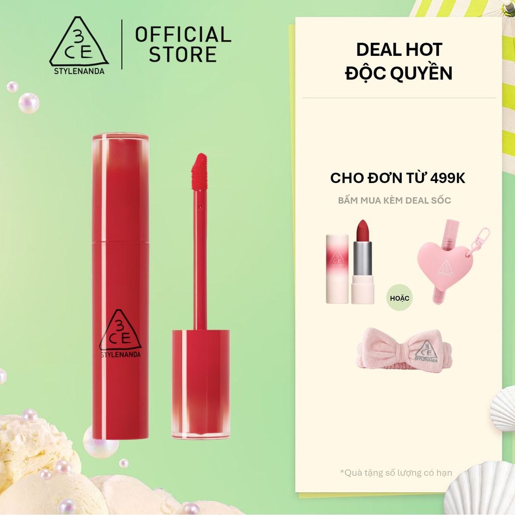 Son tint 3CE lên môi chuẩn sắc lâu trôi 3CE Lazy Pop Lip Stain
