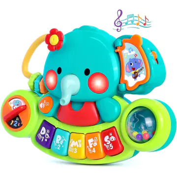 Thích hợp cho bé 6 đến 12 tháng Đồ chơi piano Âm nhạc phát sáng Đồ chơi trẻ em Thích hợp cho bé 0-6-9-12-18 tháng Học tập sớm Đồ chơi bàn phím đàn piano giáo dục Thích hợp cho đồ bé gái 1 tuổi cho quà