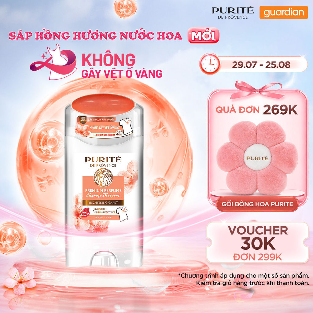 Sáp Khử Mùi Purité Hương Nước Hoa Cao Cấp Dưỡng Sáng Hoa Anh Đào 70g | Guardian Việt Nam