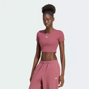 adidas Lifestyle ESSENTIALS RIB TEE Women Burgundy KT4756