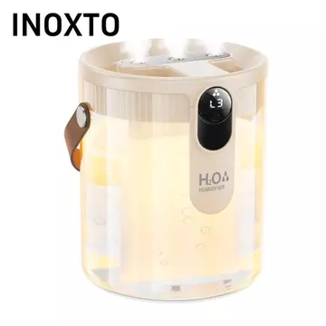 Máy tạo độ ẩm không khí INOXTO, có thể sạc lại bằng đèn LED Máy tạo độ ẩm lấp đầy trên cùng, Máy tạo sương mù di động Máy tạo độ ẩm thông minh 1,5L cho phòng ngủ, văn phòng tại nhà