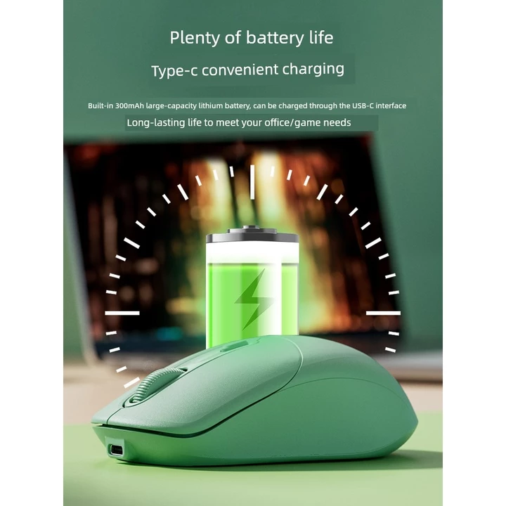 chuột không dây không tiếng ồn chuột không dây gaming Chuột Không Dây Im Lặng Bluetooth Ba Chế Độ Máy Tính Notebook Sạc Bên Ngoài Cô Gái Dễ Thương Chơ – 5