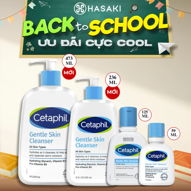 [DAILY] Sữa Rửa Mặt Dịu Lành Cho Da Nhạy Cảm Cetaphil Gentle Skin Cleanser Hasaki Sản Phẩm Chính Hãng