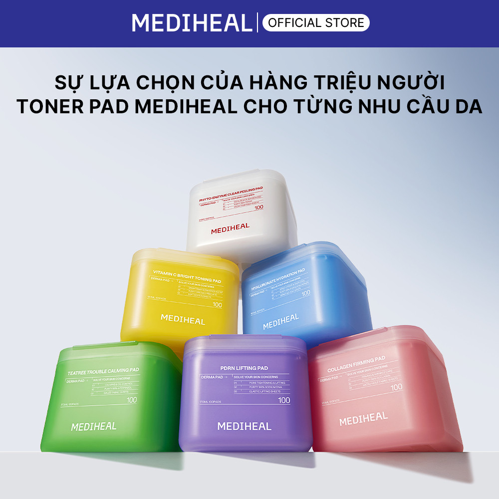 MEDIHEAL Toner Pad Chuyên Biệt Theo Từng Nhu Cầu Da (100 Miếng) - FS