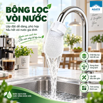 Túi lọc nước tại vòi, Túi lọc vòi nước, Túi lọc có dây buộc, Lọc cặn sâu, buộc chắc, dùng nóng lạnh tiện lợi