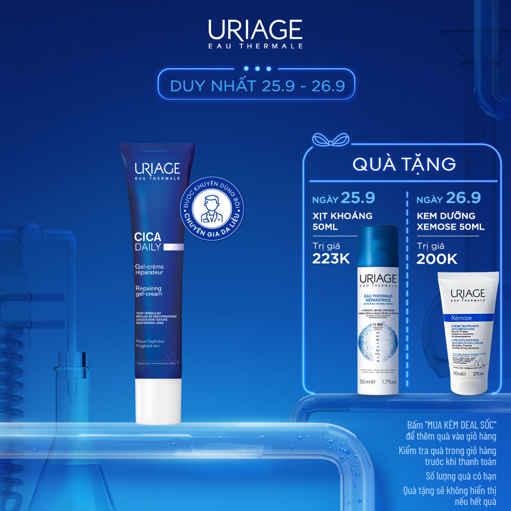 Kem làm dịu và phục hồi da tổn thương hằng ngày URIAGE CICA DAILY GEL-CREAM 40ml