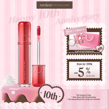 [Rom&nd x KOL] Son Tint lì cho môi căng mọng ROMAND THE JUICY LASTING TINT