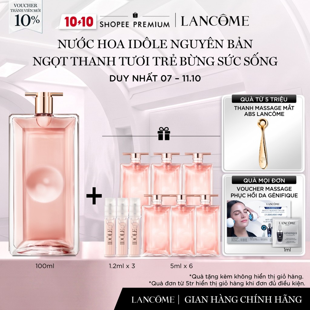Nước Hoa Lancome Idôle Nguyên Bản 100ml Ngọt Thanh Tươi Trẻ, Bừng Sức Sống