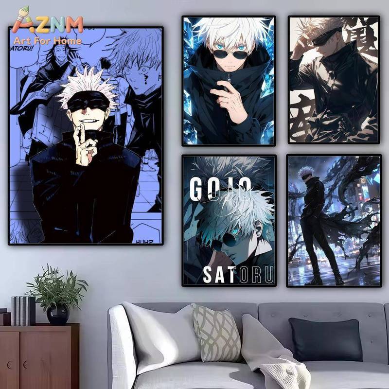 Jujutsu Kaisen Gojo Satoru Black White Manga Anime Poster No Frame ...