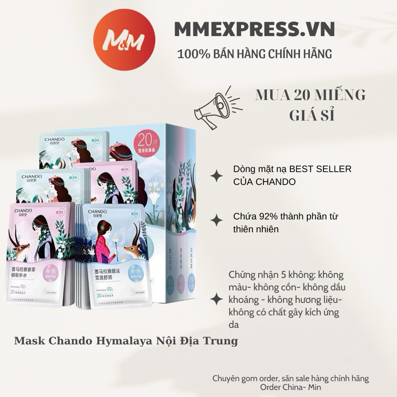 (combo 20m)Mask Chando Hymalaya Nội Địa Trung | Shopee Việt Nam