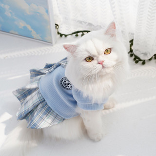 Pet jk Kẻ Sọc Đầm Nhỏ Chó Teddy Chó Mèo Thích Hợp Cho Mùa Thu Đông