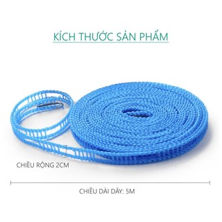 [Cuộn 5m] Dây phơi quần áo, phơi đồ có móc treo thông minh