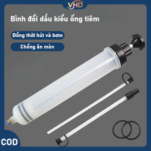 Công cụ đổi dầu ô tô kiểu ống tiêm 500cc, dùng cả hút và bơm, phù hợp với các loại dầu khác nhau