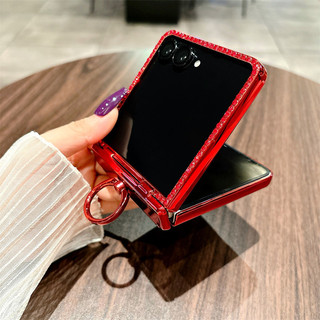Vỏ bọc nhẫn kim cương lấp lánh cho Samsung Galaxy Z Flip 7 6 5 4 3 bản lề full case