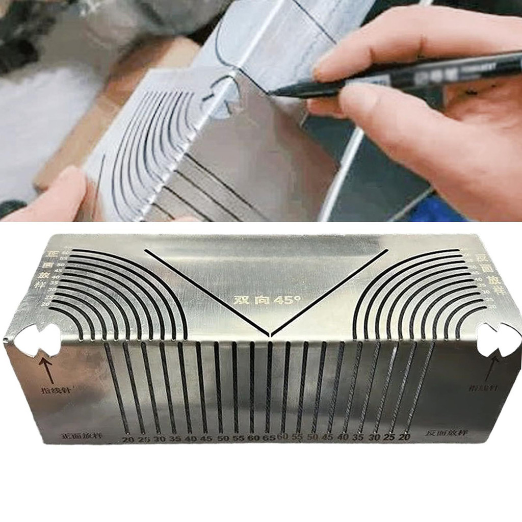Dụng cụ uốn ống vuông – Kết hợp dưỡng bo góc và công cụ đánh dấu góc sắt hộp