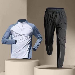 Half Zipper Training Wear Men's Long-Sleeved Quick-Drying Clothes Cycling Sports Track and Field Sports T-shirt Top Running Fitness Clothes jeCU