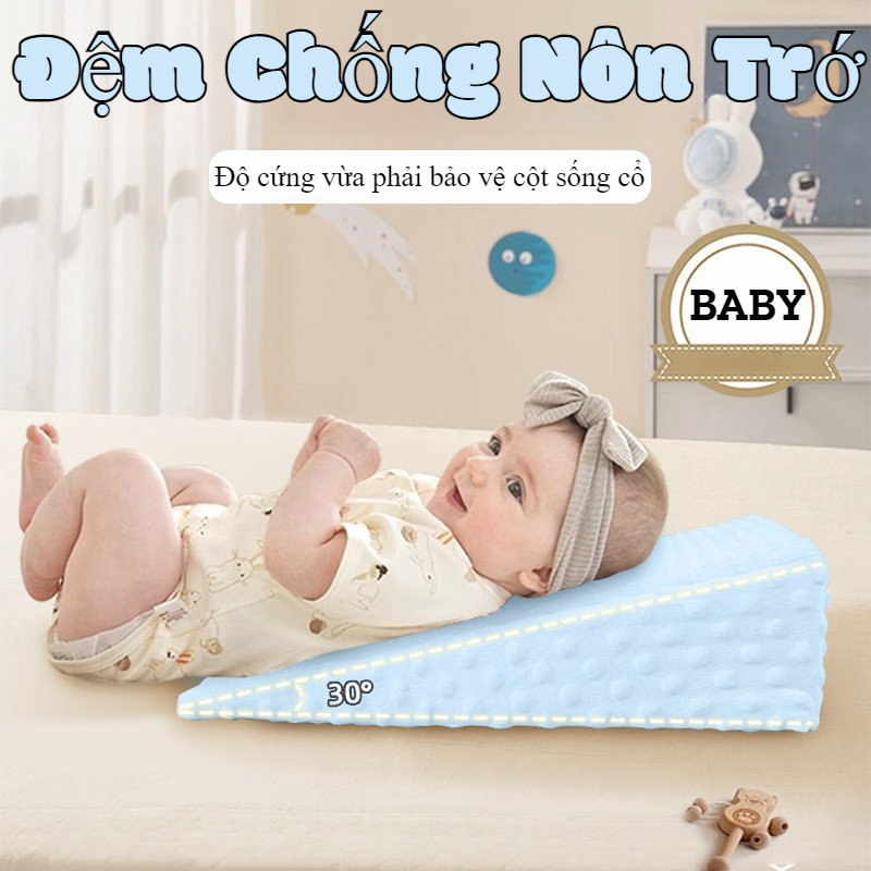 Đệm Chống Nôn Trớ,Chống Võng Lưng,Ngăn Ngừa Nôn Trớ Trẻ Sơ Sinh,Chất Liệu Thoáng Khí,giúp Trẻ Ngủ Ngon