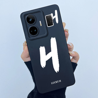 Dành Cho Realme GT Neo 5 / Realme GT3 240W Ốp Lưng May Mắn Chữ Cái Ban Đầu Silicon Mềm Mờ Ốp Lưng Điện Thoại Cho Realme GT Neo5 Vỏ