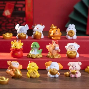 Sáng Tạo Cung Hoàng Đạo Thỏi Hoạt Hình Mini Dễ Thương Viên Để Bàn Đồ Trang Trí Rêu Micro Phong Cảnh Làm Vườn Trang Trí DIY Nhựa Thủ Công