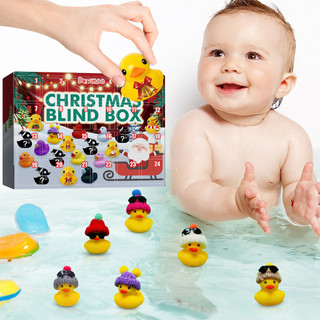[Flyingfishla] Lịch Mùa Vọng Giáng Sinh Đếm Ngược 24 Ngày Vịt Vàng Hộp Mù Trang Trí Giáng Sinh Hộp Mù Bất Ngờ Quà Tặng Cho Trẻ Em