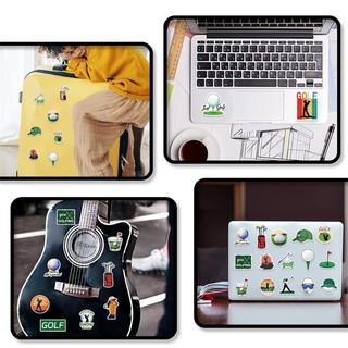 Com * Bộ Nhãn Dán DIY Chủ Đề Golf Gói 50 Decal Trang Trí Quạt Thể Thao Chống Thấm Nước