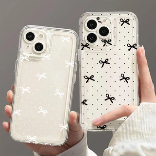 Ốp Lưng Nơ Nhỏ Dễ Thương Cho OPPO A6 A5 A3 Pro 5G A3X A5X A57 A77 A77S A53 A36 A76 A96 A52 A72 A92 4G Reno 8T 7Z 8Z Vỏ Điện Thoại Hoạt Hình Mềm Trong Suốt Chống Sốc