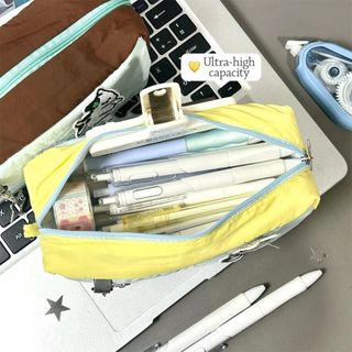 Túi Đựng Bút MKYCO, Bút Chì Dung Tích Lớn Màu Tươi, Ins Star Dog Có Mặt Dây Chuyền Văn Phòng Phẩm Sinh Viên