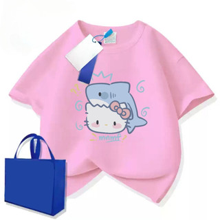 Áo Hello Kitty cho bé gái Kudo form vừa, chất vải cotton thoáng mát, co dãn và thấm mồ hôi