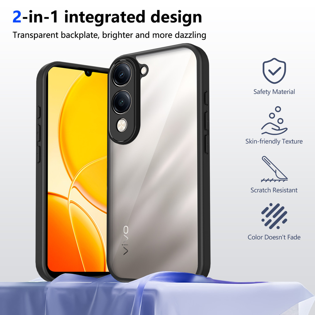 Ốp lưng Vivo Y04 Vỏ trong suốt mờ thời trang cho Vivo Y04 Vỏ điện thoại