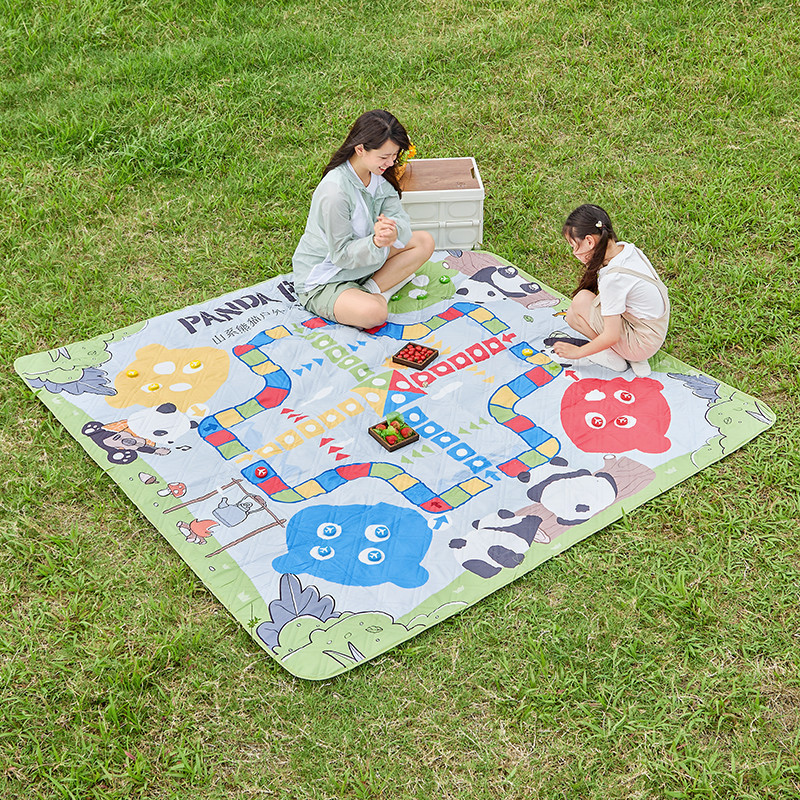 Camel CROWN Panda Flying Chess Lều dày ngoài trời Thảm chống ẩm, Thảm dã ngoại
