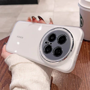 Dành cho Honor Magic8 / Magic 8 Pro Matte Case Vỏ bảo vệ ống kính máy ảnh bằng silicon trong suốt