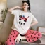 Nữ Tay Ngắn Quần Dài Loungewear Hoạt Hình Dễ Thương In Hình Trang Phục Nhà Cho Phòng Ngủ Nghỉ Hàng Ngày Thường Ngày Ngoài Trời Dịp