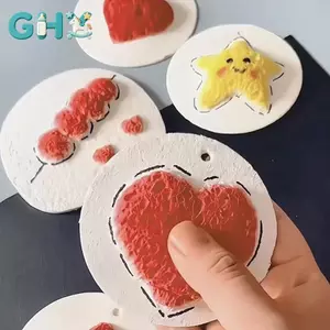 GHX 3D Magic Puffy Xốp Họa Tiết Tranh Giấy Cho Trẻ Em DIY Vẽ Nghệ Thuật Giáo Dục Thủ Công Xốp Canvas Board Đồ Chơi Thủ Công VN